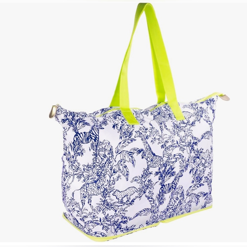 💙💛 LILLY PULITZER Safari Packable Tote Resort White Safari Party - Picture 7 of 7